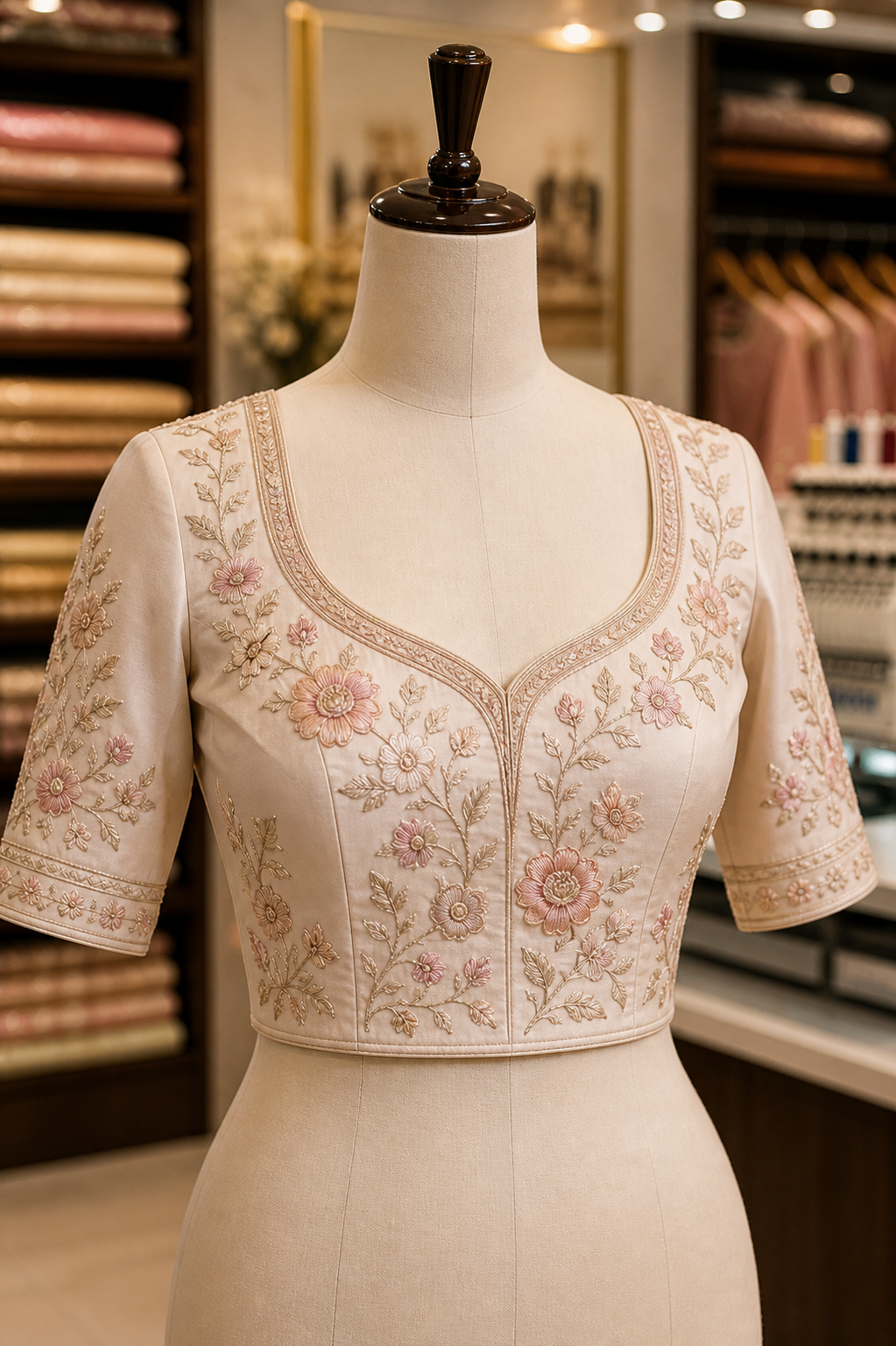 Instagram showcase of floral precision blouse