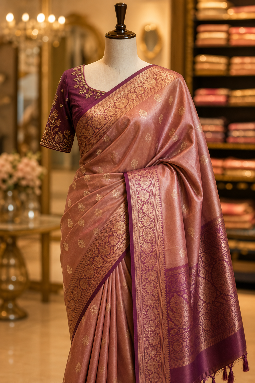 Saree collection on mannequin